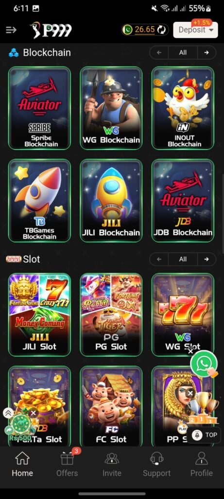 Types of Games Available on P999 Game Online