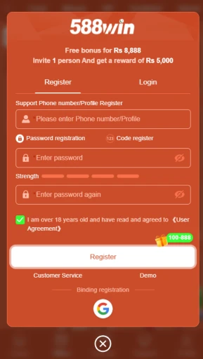 588Win Game v 3 How to Register on 588Win Game