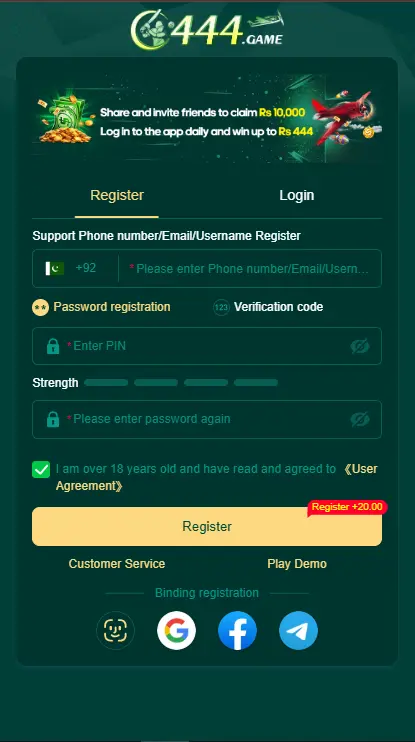 C444 Game 4 How to Register on C444 Game
