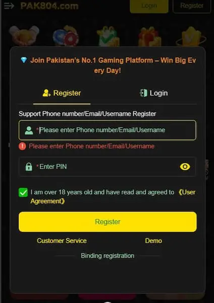 PAK 804 Game Download 2026 4 How to Register on the PAK 804 Game?