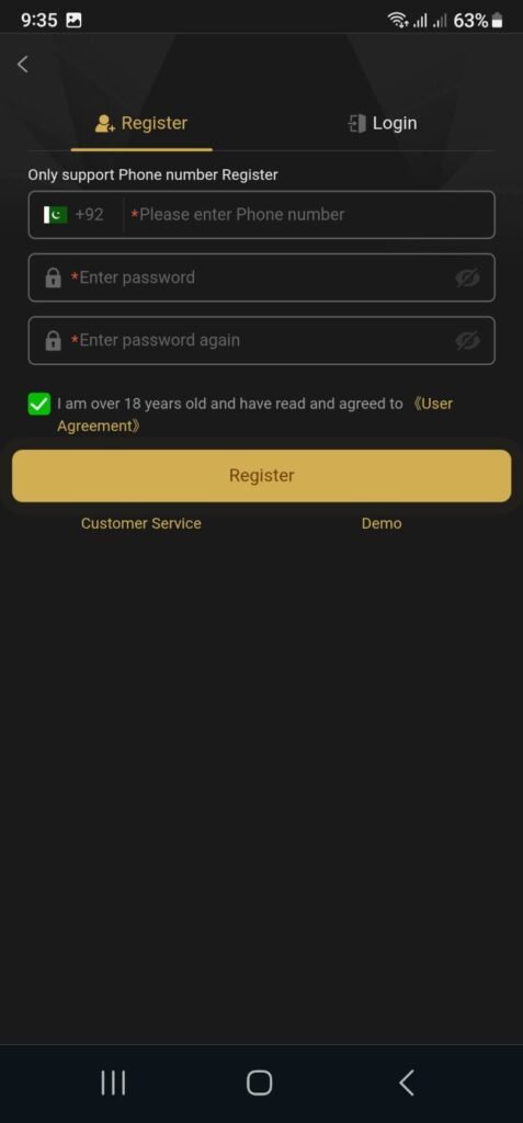9Win Game – Play and Earn in Pakistan 3 How to Register on 9WIN Game App